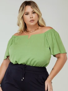 Plus Size Blouses - Pistachio - View 1