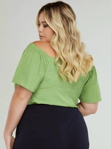 Plus Size Blouses - Pistachio - View 3