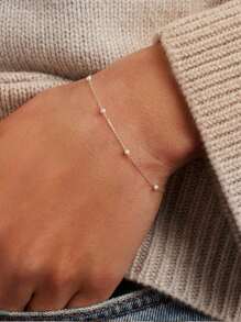 1PC s925 Sterling Silver Elegant Bracelet For Woman Daily Decoration Fine Bracelet