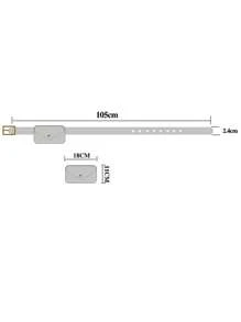 A Minimalist, PU Leather Waist Bag With A Detachable Belt, Featuring A Solid Color Design. Ideal For University Students, Working Women, Daily Wear, Dating, Cycling, Holidays, And Travel. Suitable For Men As Well, Perfect For Gifting Friends, Girlfriends, Or Mothers On Birthdays And Special Occasions - Black - View 4