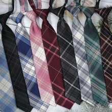 女士经典条纹 JK 制服校服领带，适合学生青年，英式格子，角色扮演派对领带尺寸 2.76 英寸配饰女士 - 多色 - 查看 7