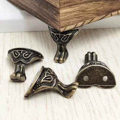 4 piezas/12 piezas Protectores de esquina de metal para muebles, soportes decorativos para patas de sofá y cama