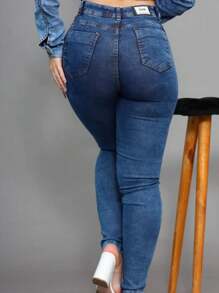 Women Jeans - Rửa tối - Xem 2