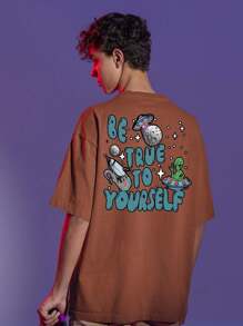 Men T-Shirts - 摩卡棕 - 查看 1