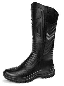 FRT Black Leather Military High-Top Combat Boots - màu đen - Xem 3