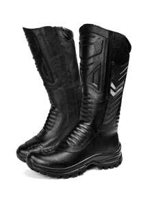 FRT Black Leather Military High-Top Combat Boots - màu đen - Xem 7