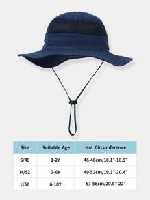 1pc Children's Breathable Mesh Sunshade Bucket Hat For Outdoor Activities In Summer