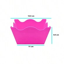 20 Bases Jardinera De Plástico Para Centro De Mesa. - Rosa - Ver 2