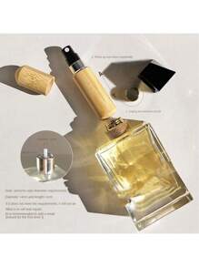 1pc Perfume Bottle Refillable From Bottom, With Bamboo Case And Spray Nozzle, 5ml 8ml Small Empty Bottle - Primary Color - View 6