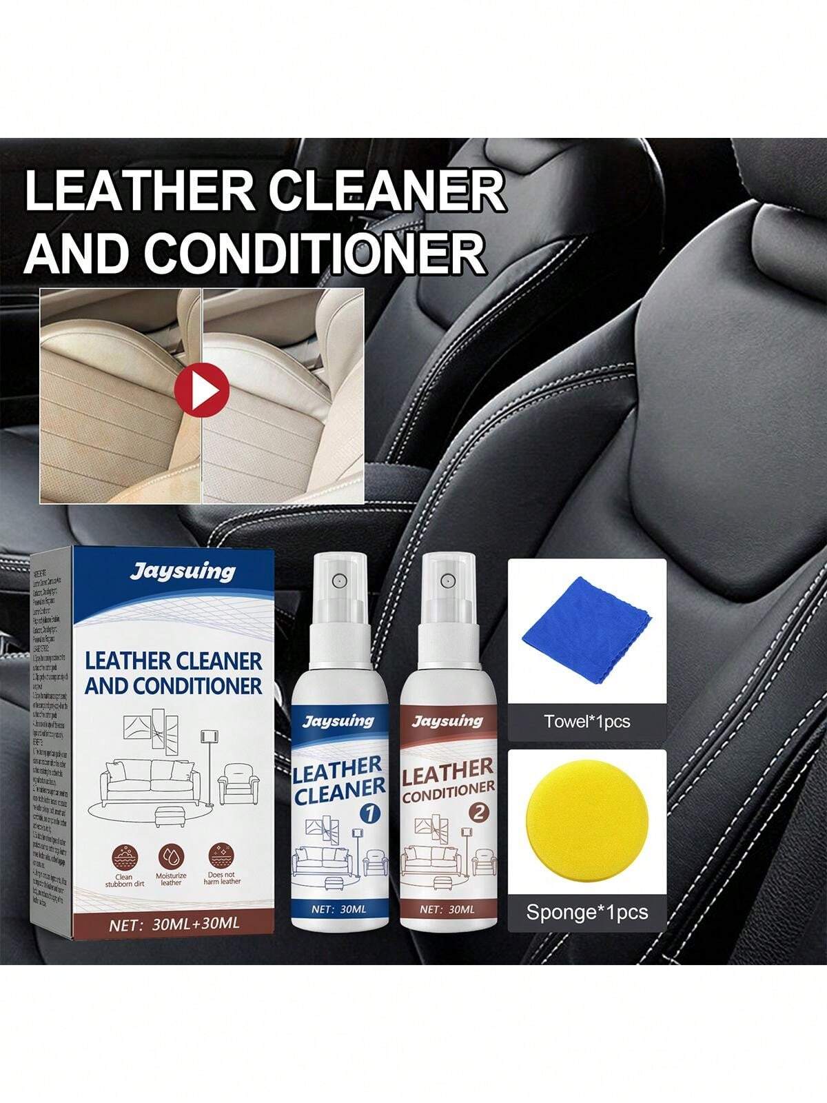1set Leather Refurbishing Agent Sofa Leather Deeping Cleaning Repairing