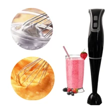 Mixer 3 Em 1 Processador Elétrico Portatil Para Cozinha Misturador Triturador - Preto - Visão 4