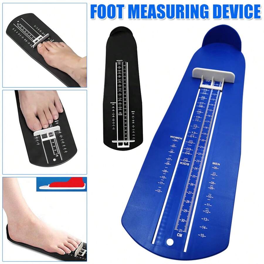 1Pc Professional Foot Measurement Device US Standard Shoe Sizer Shoe Measuring Device Ruler Sizer For Kids And Adults - A Blue B Black - View 1