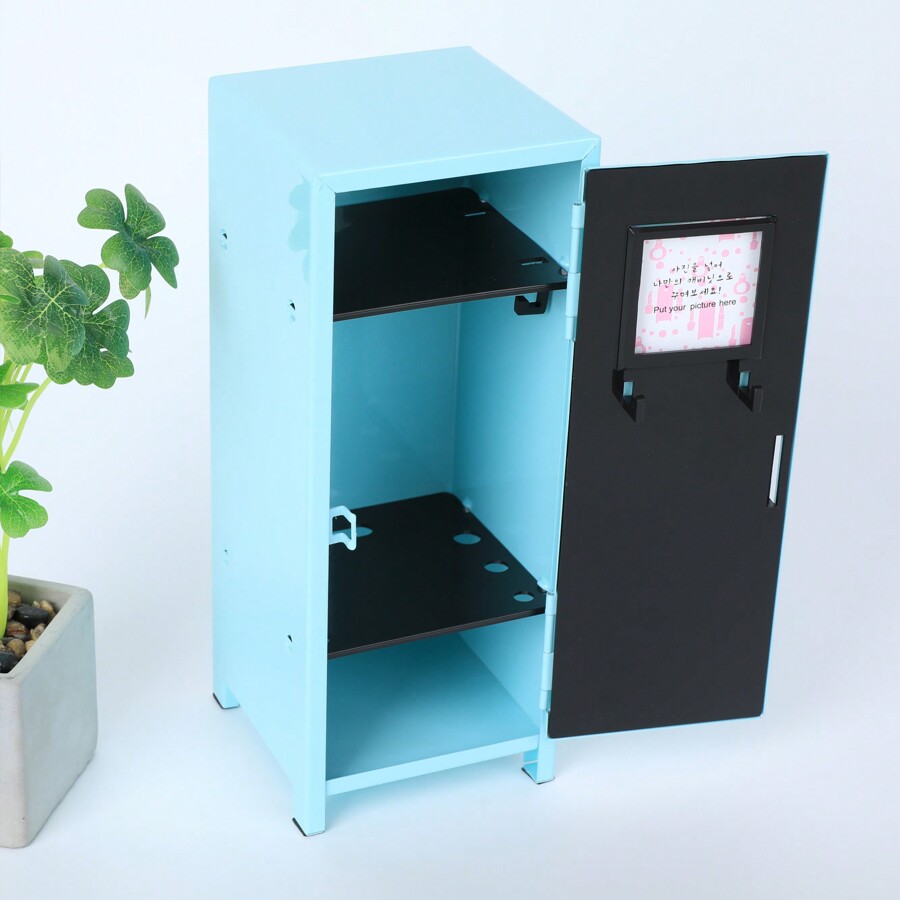 Mini Locker With Lock & Keys, Metal Small Locker For Desktop Lockbox ...