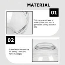 10 Peças Tigela De Óleo Essencial Para Máscara Facial De Acrílico, Ferramentas De Cuidado Da Pele De Maquiagem Facial, Tigela De Mistura De Beleza Diy, Aplicador De Salão