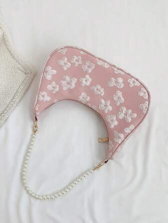 1pc Solid Color Butterfly Design Chic Shoulder Bag, Very Suitable For Outings, Travel, And Lightweight Coin Purse