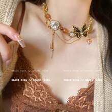 1 Miếng Retro Mặt dây chuyền con bướm Dây chuyền Thiết kế độc nhất Cao-kết thúc Phụ kiện Đối với Áo len ( Thích hợp Đối với Mặc hàng ngày ) - Nhiều màu - Xem 5