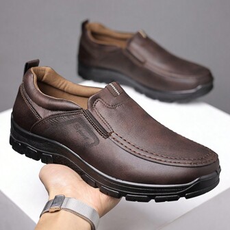 Men's Lightweight Slip-On Loafers, Flat Bottom Driving & Walking Shoes, Business Casual Shoes