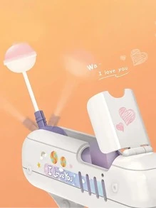 糖果槍，電子音樂創意玩具，男女朋友創意禮物，復活節禮物[不包括糖果] - 粉色 - 查看 4