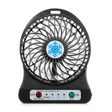 Mini Fan Ventilador Recarregável Usb Portátil 3 Velocidades Mini Fan - Multicolorido - Visão 3