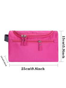 旅行洗漱包男女便携式悬挂式洗漱包 26 首字母 A 到 Z 大容量化妆品收纳包防水化妆包适用于浴室旅行收纳包、化妆包、化妆包、度假收纳包、大容量化妆品收纳包化妆盒，适用于口红、刷子、护肤品、手机、硬币、小物品，适用于家庭、礼物、度假和节日万圣节圣诞节多功能用途、波西米亚风、适用于假日海滩、浴室收藏、卧室收藏、大容量 - 粉色 - 查看 2