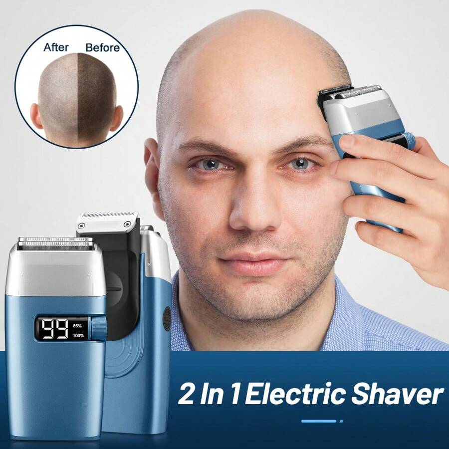 Styton 2 In 1 Electric Shaver For Men Bald Head Razor Wireless