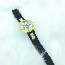 Reloj Cronografo con Extensible de Silicona - Negro - Ver 2