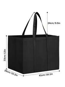 Reusable Grocery Shopping Bags - Large Foldable Tote Bags Bulk For GroceriesSchool Bag,Back To School Backpack,School Bag,Back To School Backpack, Suitable For Teen Girls Women College Students, Perfect For Back To School,First Day Of School,College,Middle School, High School - Black - View 2