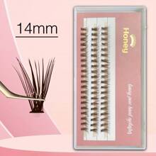 Summer Colored Eyelash Brown 20D Cluster DIY Eyelashes Individual Volume False Eyelash 60 Clusters 9-14mm Softer Faux Mink Lashes Lash Clusters,Eye Lash Clusters,Individual Eyelashes,Lashes,Fake Lashes - Brown - View 7