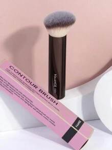 MAANGE 1 pieza Juego de pinceles profesionales para base de maquillaje, pinceles tubulares biselados, herramientas de maquillaje con fibras suaves para un fácil transporte, pinceles para viajar