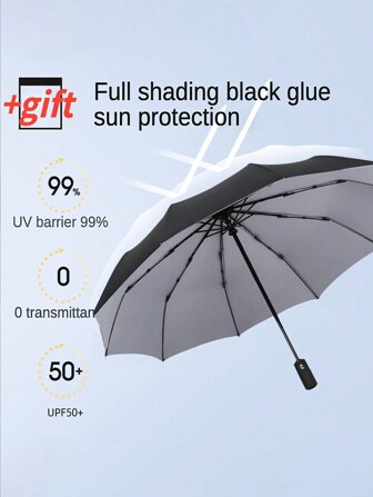 1pc Portable Anti-Uv Inverted Sun Umbrella With 10 Ribs Summer Cooling,Beach,Travel