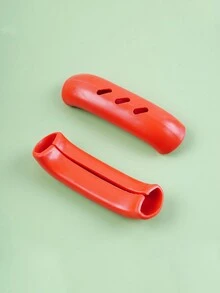 2 chiếc Silicone Xử lý Chống bỏng Tay áo , Sắt Chảo Cái quạt Tai Chống bỏng Xử lý Tay áo , Chống nóng , Bền chặt , Và Cách nhiệt Nồi Tai Tay áo - Xám - Xem 5