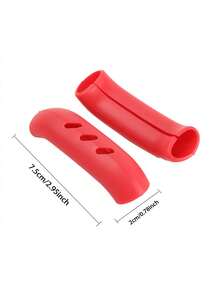 2 chiếc Silicone Xử lý Chống bỏng Tay áo , Sắt Chảo Cái quạt Tai Chống bỏng Xử lý Tay áo , Chống nóng , Bền chặt , Và Cách nhiệt Nồi Tai Tay áo - Xám - Xem 2