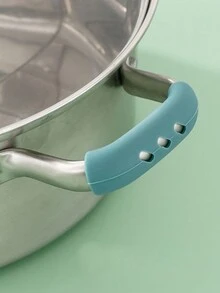 2 chiếc Silicone Xử lý Chống bỏng Tay áo , Sắt Chảo Cái quạt Tai Chống bỏng Xử lý Tay áo , Chống nóng , Bền chặt , Và Cách nhiệt Nồi Tai Tay áo - Xám - Xem 4