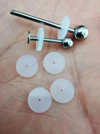 10PCS Piercing Healing Silicone Discs Flexible Anti Hyperplasia Saucer Prevents Irritation Inflammation Drilling Ear Stud Nose Ring Lip Piercing