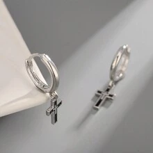 Chaobang 1 chiếc khuyên tai dài cho nam theo phong cách tối giản, thiết kế hợp thời trang và độc đáo, trang sức tai cao cấp - X356-A (bông tai) đơn - Xem 2