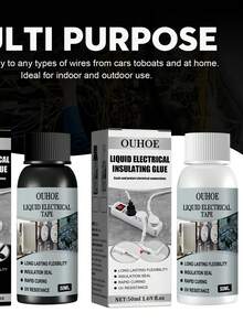 Ouhoe Liquid Insulation Glue Resistant To High Temperature, Good Insulation, Weatherproof, Waterproof, Sealing And Repair Glue - White Bottle 30ml - View 2