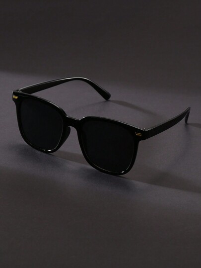 1pc Fashionable Square Frame Unisex Y2k Beach Fashion Glasses With Big Frame Street Shades Accessories Beach Accessories Glasses Shades Looks Street Style And Suit For Sweater Jacket Sweatshirt Hoodie Leather Pants And Cargo Pantsy2kfestival For Summer Beach Vacation,Outdoor,Travel