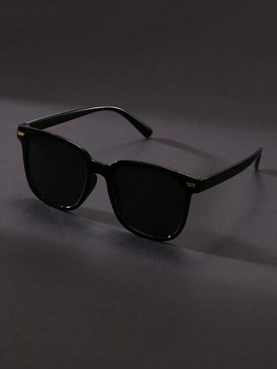 1pc Fashionable Square Frame Unisex Y2k Beach Fashion Glasses With Big Frame Street Shades Accessories Beach Accessories Glasses Shades Looks Street Style And Suit For Sweater Jacket Sweatshirt Hoodie Leather Pants And Cargo Pantsy2kfestival For Summer Beach Vacation,Outdoor,Travel