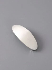 1 chiếc Kẹp tóc bằng kim loại hình chữ nhật, hình bầu dục & hình học có khóa lò xo và lớp sơn bóng sáng bóng thông thường - Nhiều màu - Xem 15