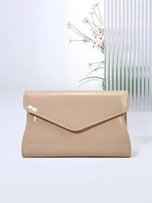 Nude Clutch Purses For Women Patent Leather Envelope Purse For Gift Travel, Tready Bride Bag,Perfect For Party, Wedding, Prom, Dinner/Banquet, Matching With Wedding Dress, Formal Dresses, Prom Dress, Birthday Dress, Women Dress Party, Best Choice Elegant Bag For Bridal Shower, Fashionable Clutch Bags For Woman
