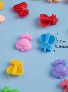 30pcs Mixed Color Candy Shaped Frog Hair Clips For Toddler Girls, Non-Slip Mini Hairpins - Multicolor - View 2
