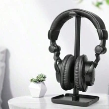1/2pcs Creative Desktop Headphone Stand Headset Hanger, Black - Black - View 3