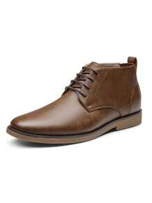Men Chukka Camel Suedes Leathers Chukka Desert Oxford Ankle Boots - Brown - View 3