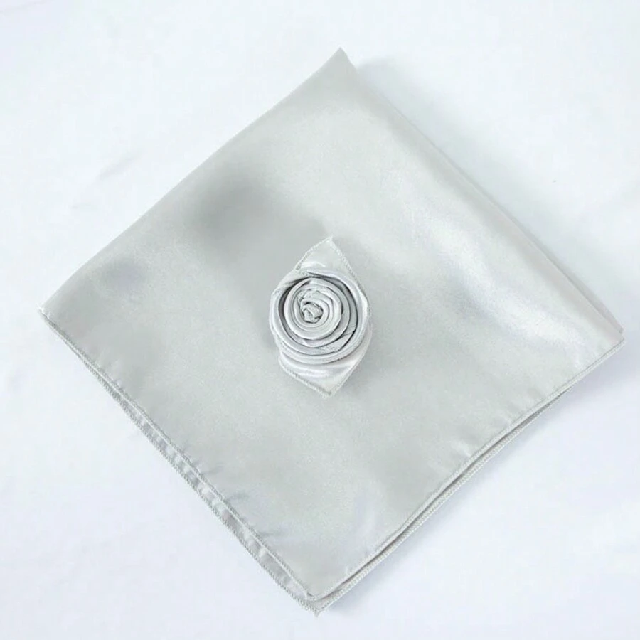 12 cái Xa ten Bữa tối Khăn ăn , Polyester Làn da thân thiện Khăn giấy ăn Vải , Quá lớn Hình vuông Bàn Khăn ăn , Có thể giặt được Mềm mại Bữa tối Khăn ăn Cho đám cưới , Các bữa tiệc , Yến tiệc , Nhà hàng Đồ trang trí - màu xám bạc - Xem 1