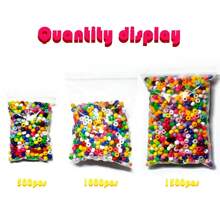 500/1000/1500顆 9x6 的桶形珠子,多種顏色的塑料馬匹,適用於diy手鏈,項鍊,頭髮手工藝品,裝飾藝術品 - 9x6小馬珠 - 查看 10