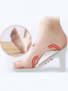 男女適用足弓半硅膠鞋墊,前足鞋墊（半碼可用）,自粘防滑、防磨擦、足部護理墊,舒適緩解疲勞感 - 無色 - 查看 4