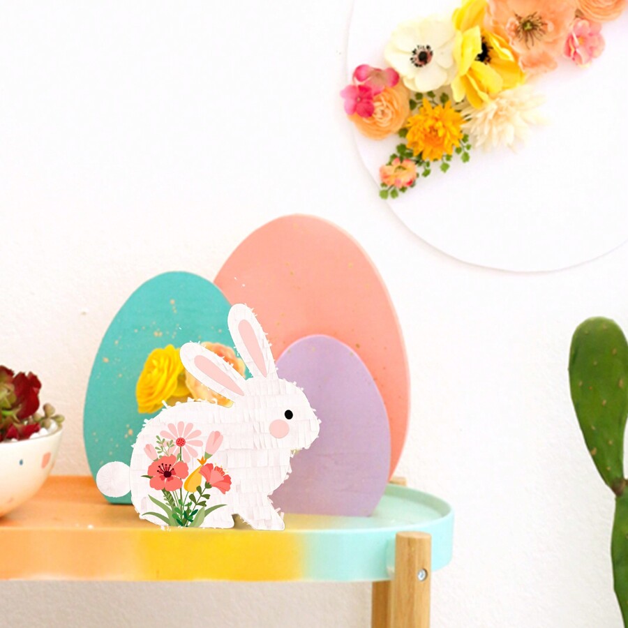 Easter Bunny Pinata Flower Rabbit Pinata For Easter Decoration Birthday ...