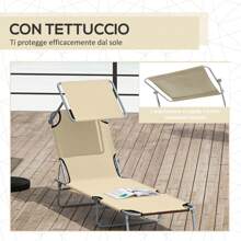 Outsunny Outdoor Chairs - Beige - View 5