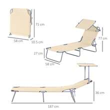 Outsunny Outdoor Chairs - Beige - View 6