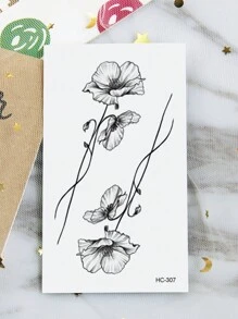 1張/片男女暫時性身體藝術紋身貼紙,黑色簡單的線條花紋,防水假紋身,可持續2-5天,遮蓋疤痕,可用於手臂、手腕、肩膀、腿、腰、頸、手、胸、大腿、手指等部位紋身,是最好的朋友紋身 - 黑色 - 查看 6